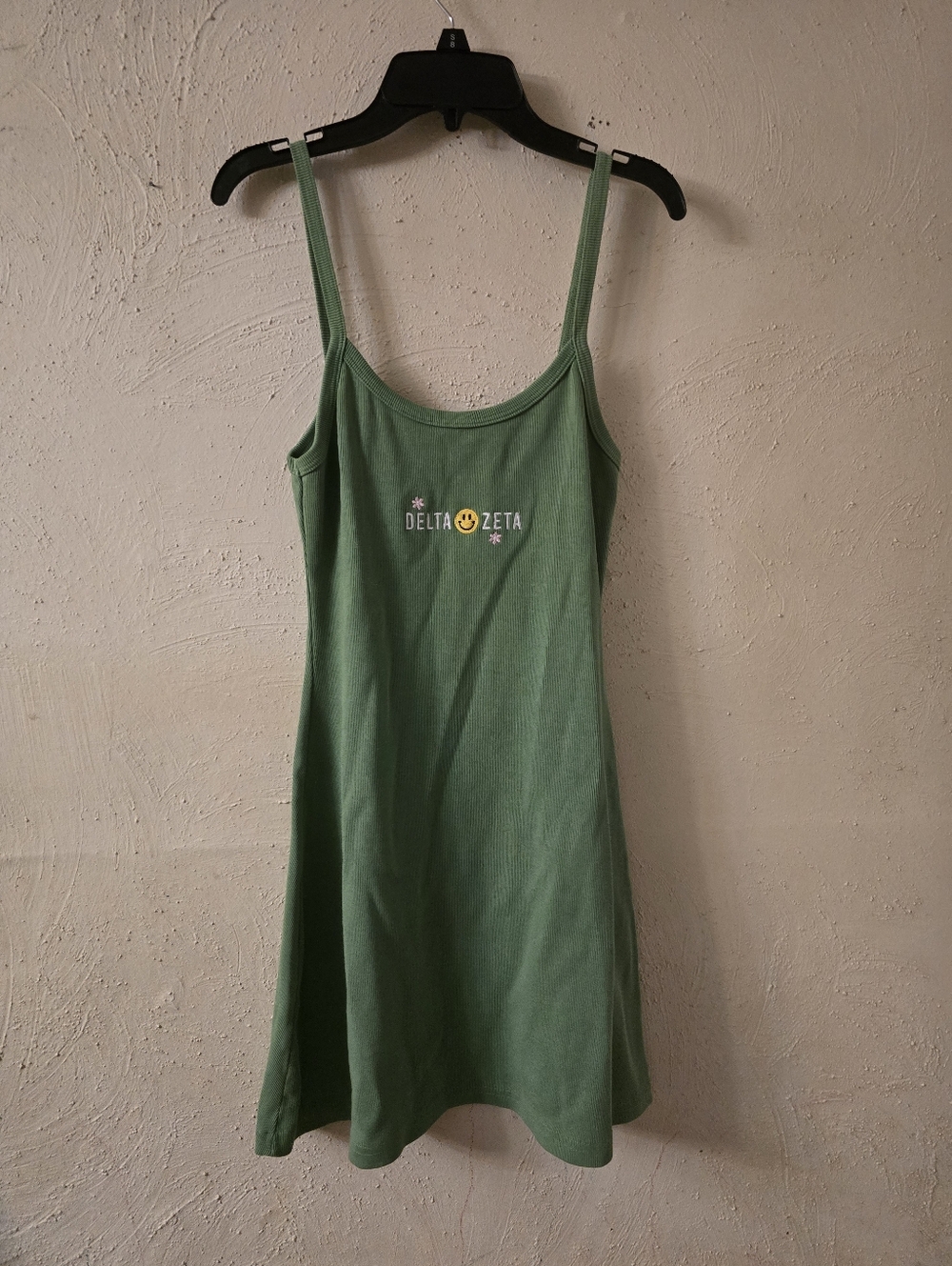Green Mini Dress with Spaghetti Straps